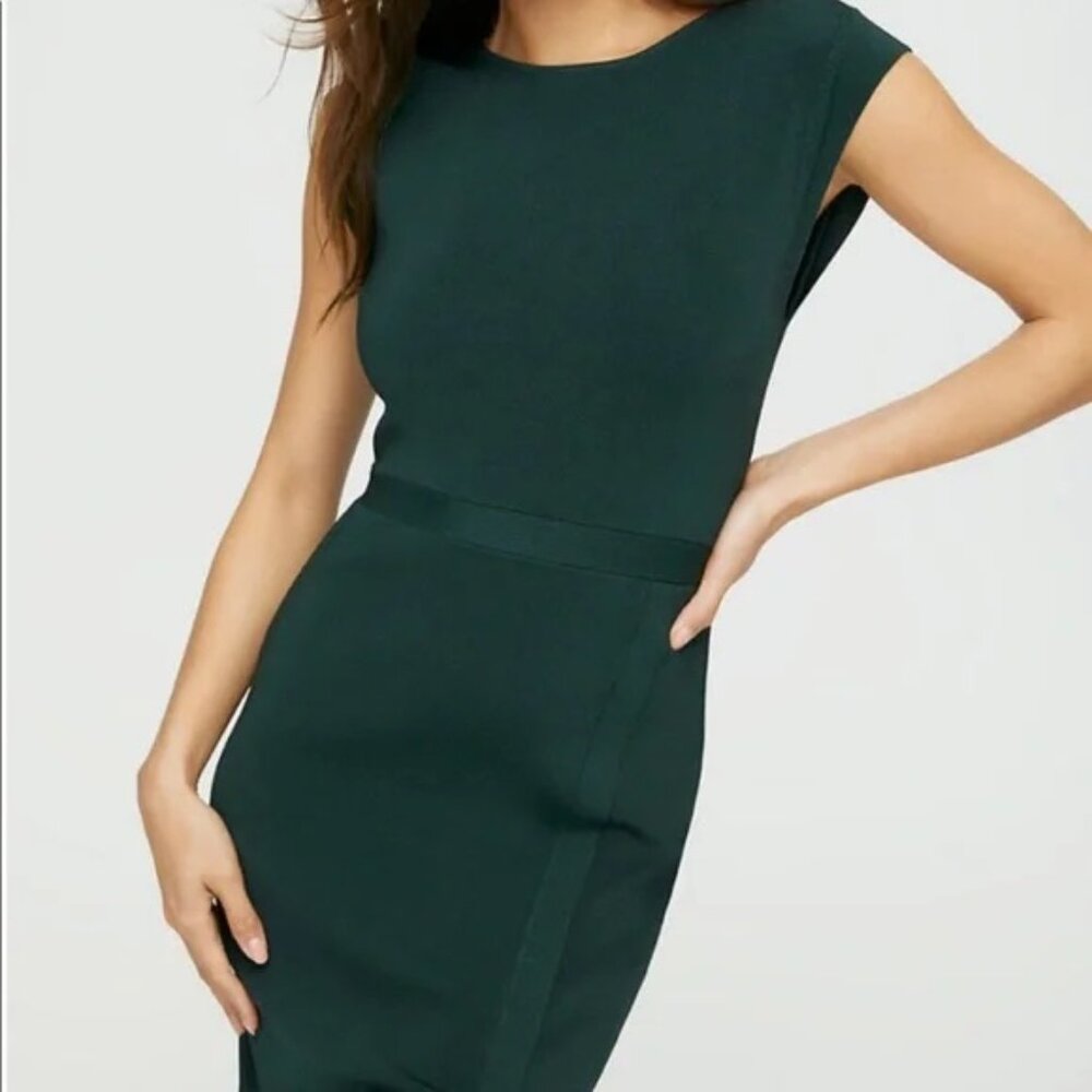 Aritzia Babaton dark green dress XS